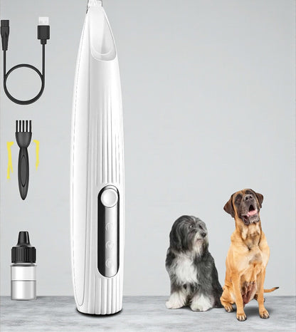 Silent Groom Pro Pet Paw Trimmer | Cordless Shaver for Dogs, Cats, Big & Small Animals with Light | Rechargeable Home and Salon Grooming Tool for Paws, Face, Ears, Butt