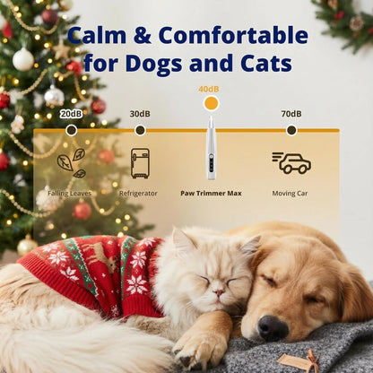 Silent Groom Pro Pet Paw Trimmer | Cordless Shaver for Dogs, Cats, Big & Small Animals with Light | Rechargeable Home and Salon Grooming Tool for Paws, Face, Ears, Butt